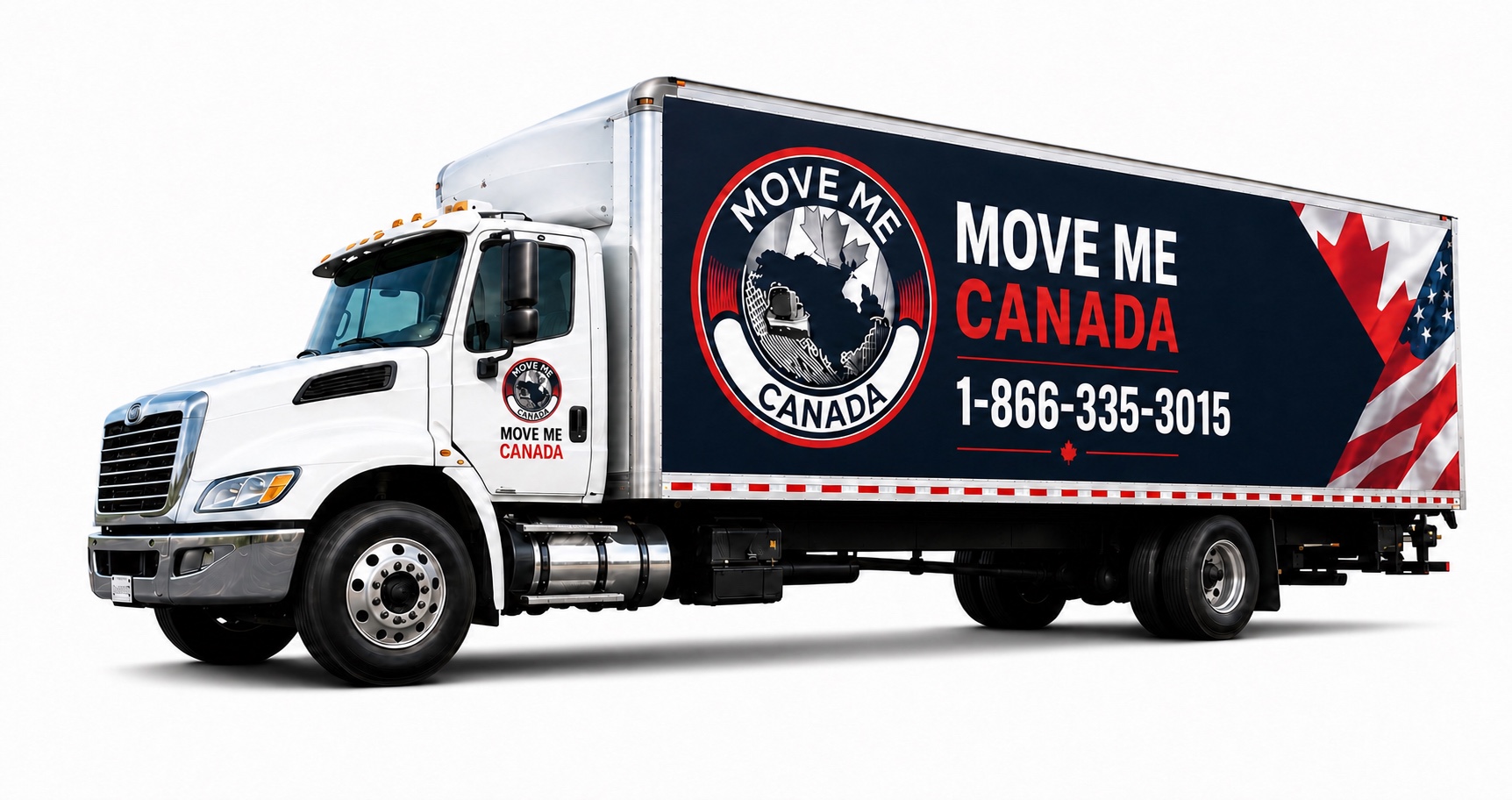 Move Me Canada branded long-distance moving truck